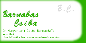 barnabas csiba business card